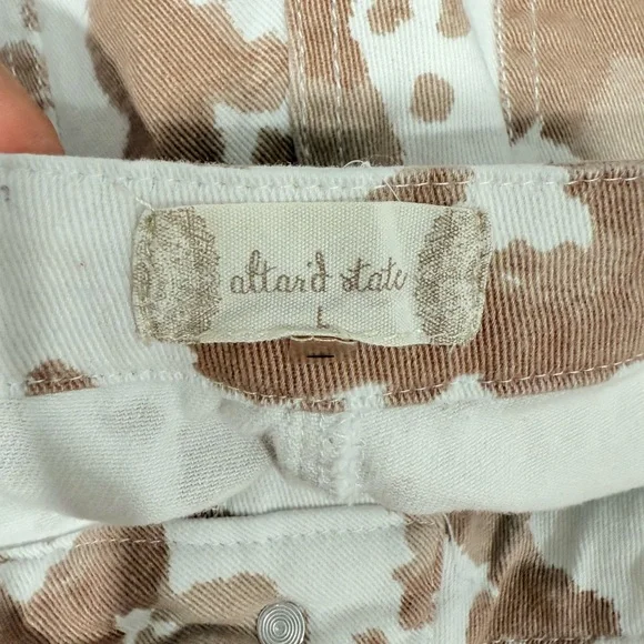 Altar'd State High rise animal print extra Flare Pants L - Picture 4 of 11